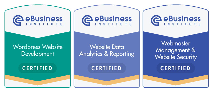 ebusiness institute webmaster certifications